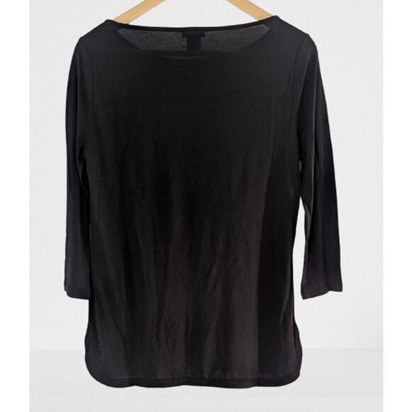 ANN TAYLOR Womens Black Rayon Lightweight Blouse Size Medium - Picture 2 of 5